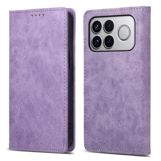 For Redmi K90 Pro Max / Poco F8 Ultra 5G Business Solid Color Magnetic RFID Leather Phone Case(Purple)