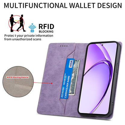 For Redmi K90 Pro Max / Poco F8 Ultra 5G Business Solid Color Magnetic RFID Leather Phone Case(Purple)