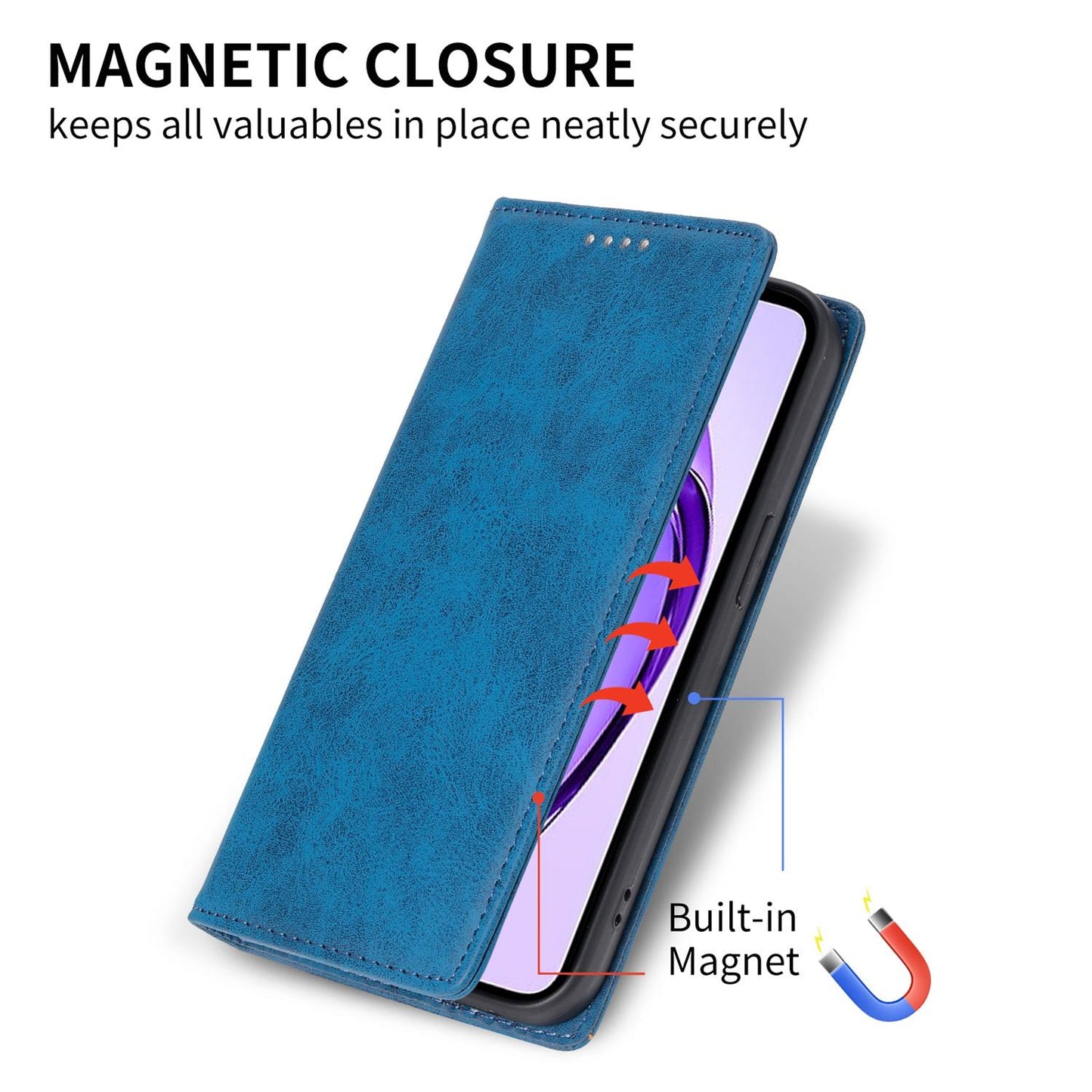 For Redmi K90 Pro Max / Poco F8 Ultra 5G Business Solid Color Magnetic RFID Leather Phone Case(Blue)