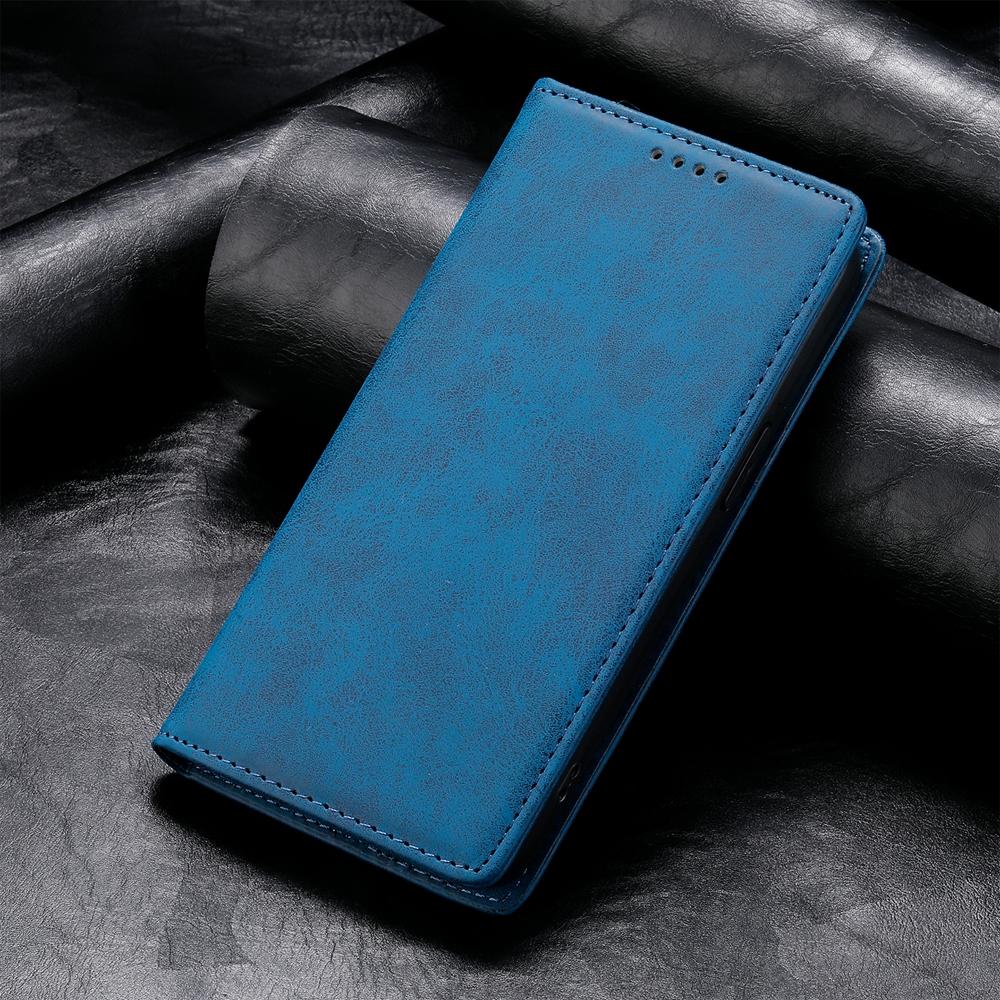 For Redmi K90 Pro Max / Poco F8 Ultra 5G Business Solid Color Magnetic RFID Leather Phone Case(Blue)