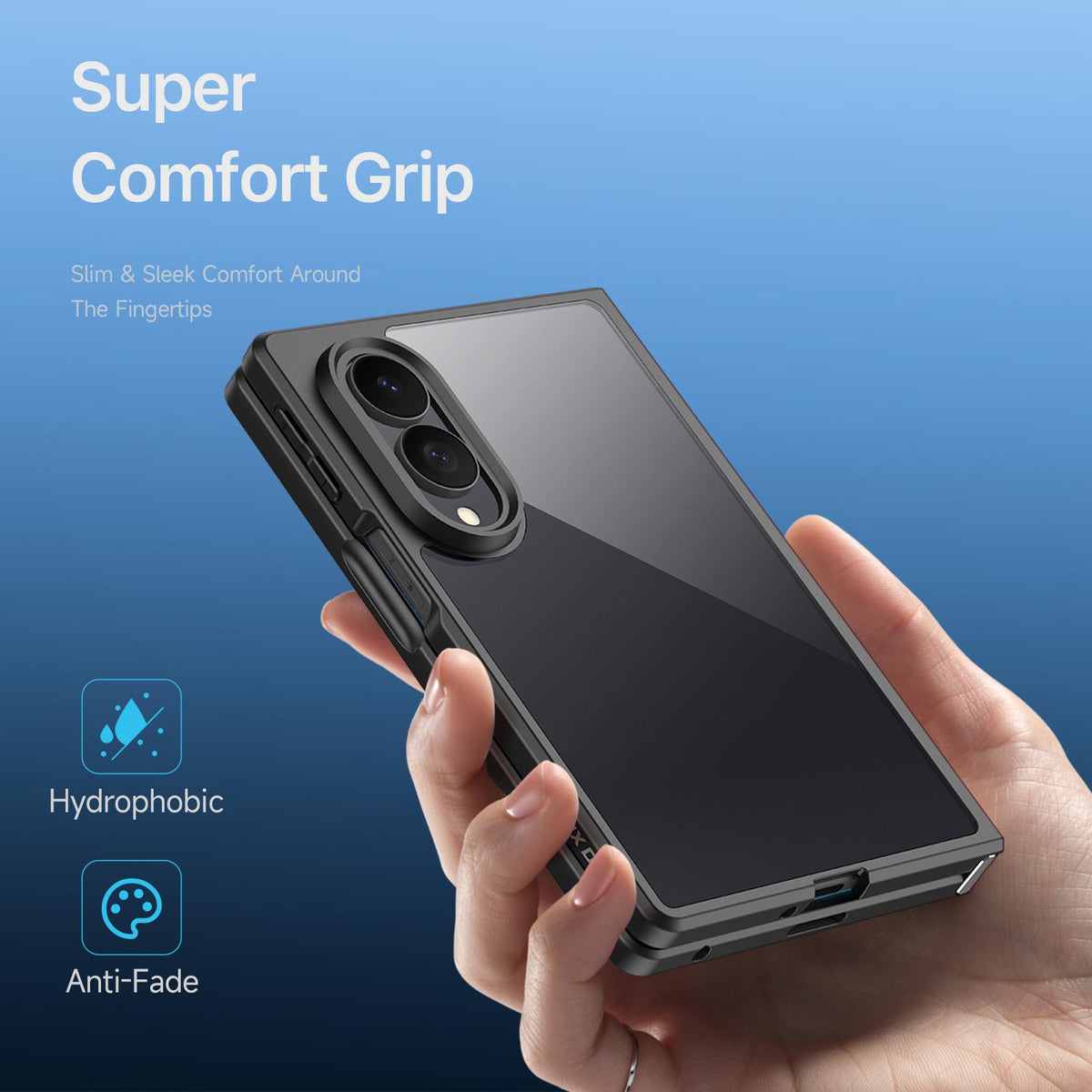 For Galaxy Z Fold8 5G DUX DUCIS Aimo Series  Frosted Feel Phone Case - Black - EDA006302007A
