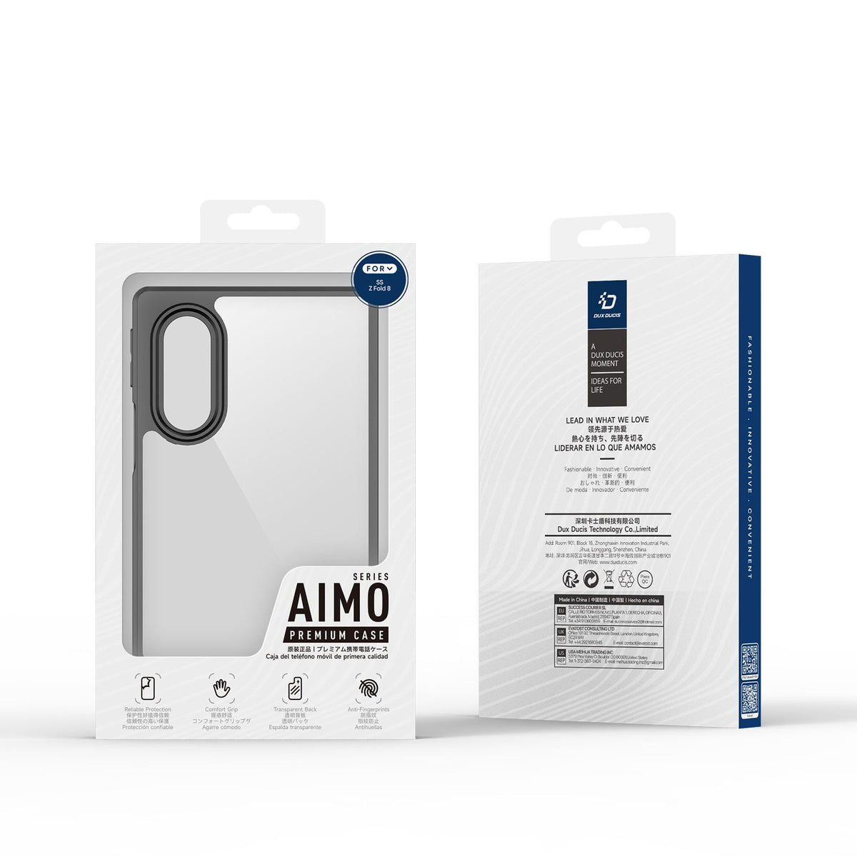 For Galaxy Z Fold8 5G DUX DUCIS Aimo Series  Frosted Feel Phone Case - Black - EDA006302007A