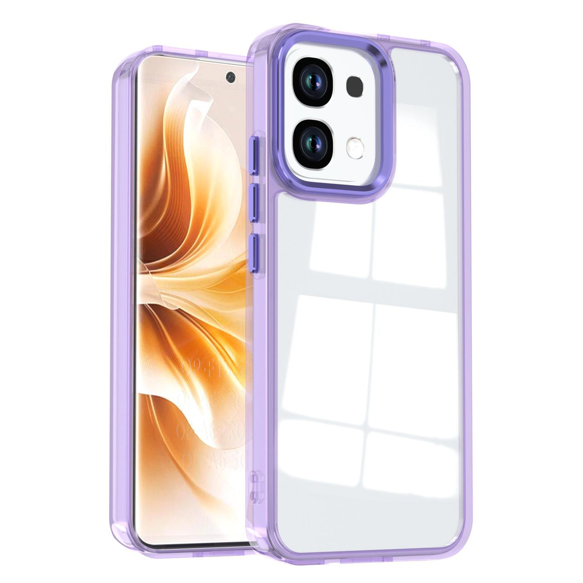 For OPPO A6 Pro 5G Shine High Transparency Acrylic Phone Case - Purple - EDA006326702A