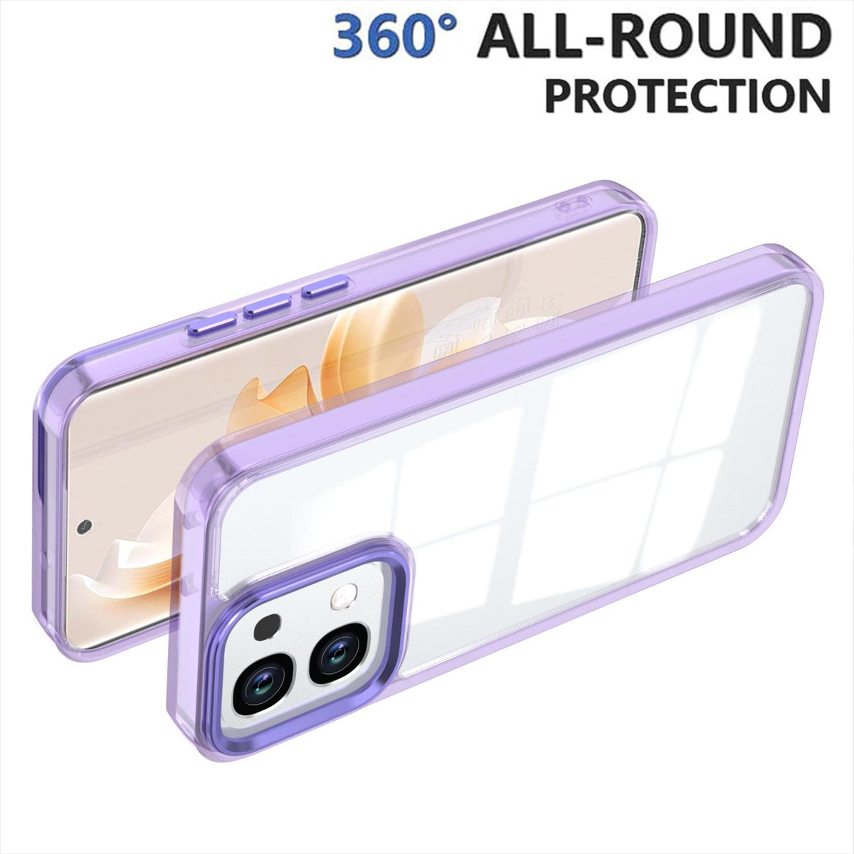 For OPPO A6 Pro 5G Shine High Transparency Acrylic Phone Case - Purple - EDA006326702A