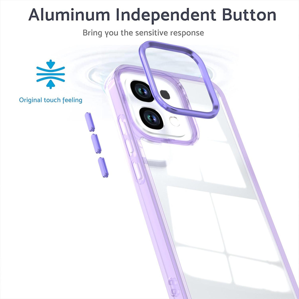 For OPPO A6 Pro 5G Shine High Transparency Acrylic Phone Case - Purple - EDA006326702A