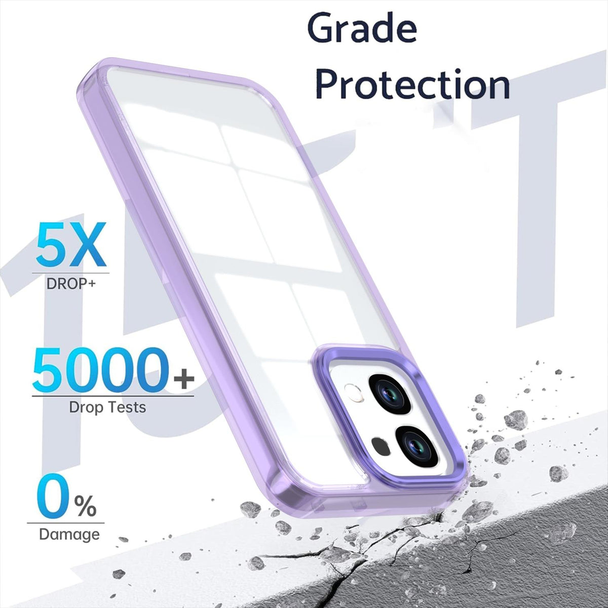 For OPPO A6 Pro 5G Shine High Transparency Acrylic Phone Case - Purple - EDA006326702A