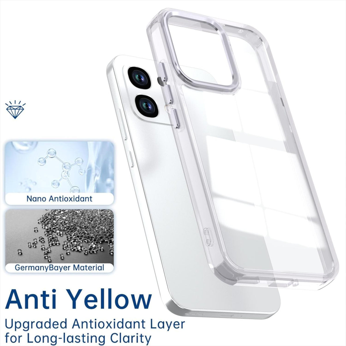 For OPPO A6 Pro 5G Shine High Transparency Acrylic Phone Case - Transparent - EDA006326702B