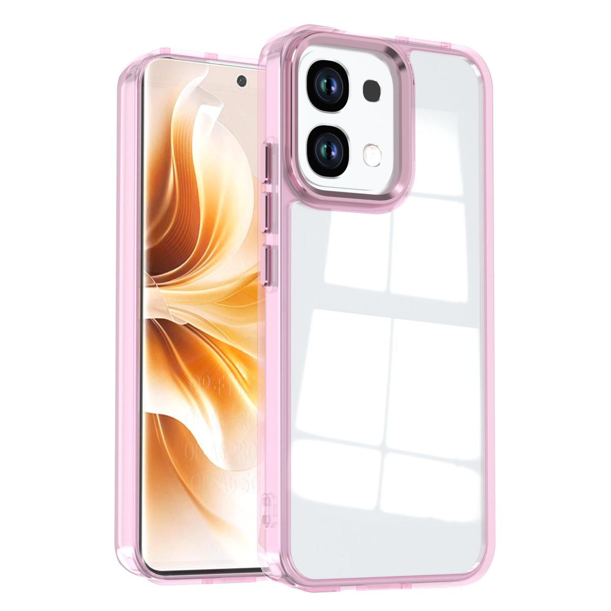 For OPPO A6 Pro 5G Shine High Transparency Acrylic Phone Case - Pink - EDA006326702D