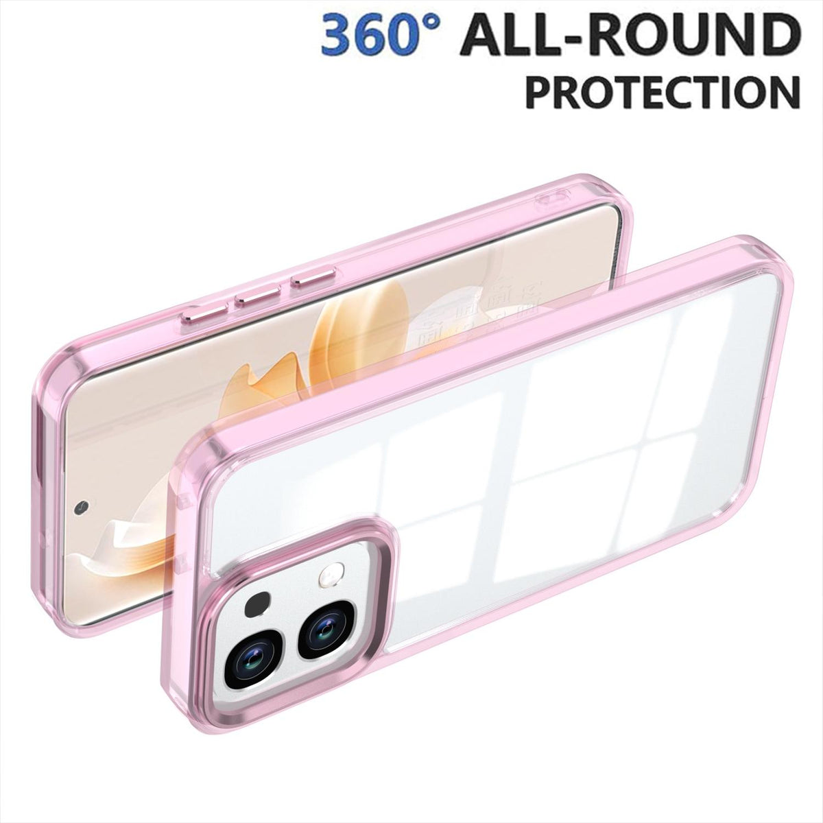 For OPPO A6 Pro 5G Shine High Transparency Acrylic Phone Case - Pink - EDA006326702D