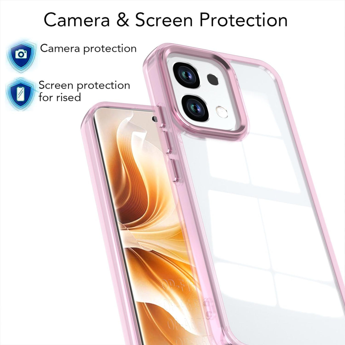 For OPPO A6 Pro 5G Shine High Transparency Acrylic Phone Case - Pink - EDA006326702D