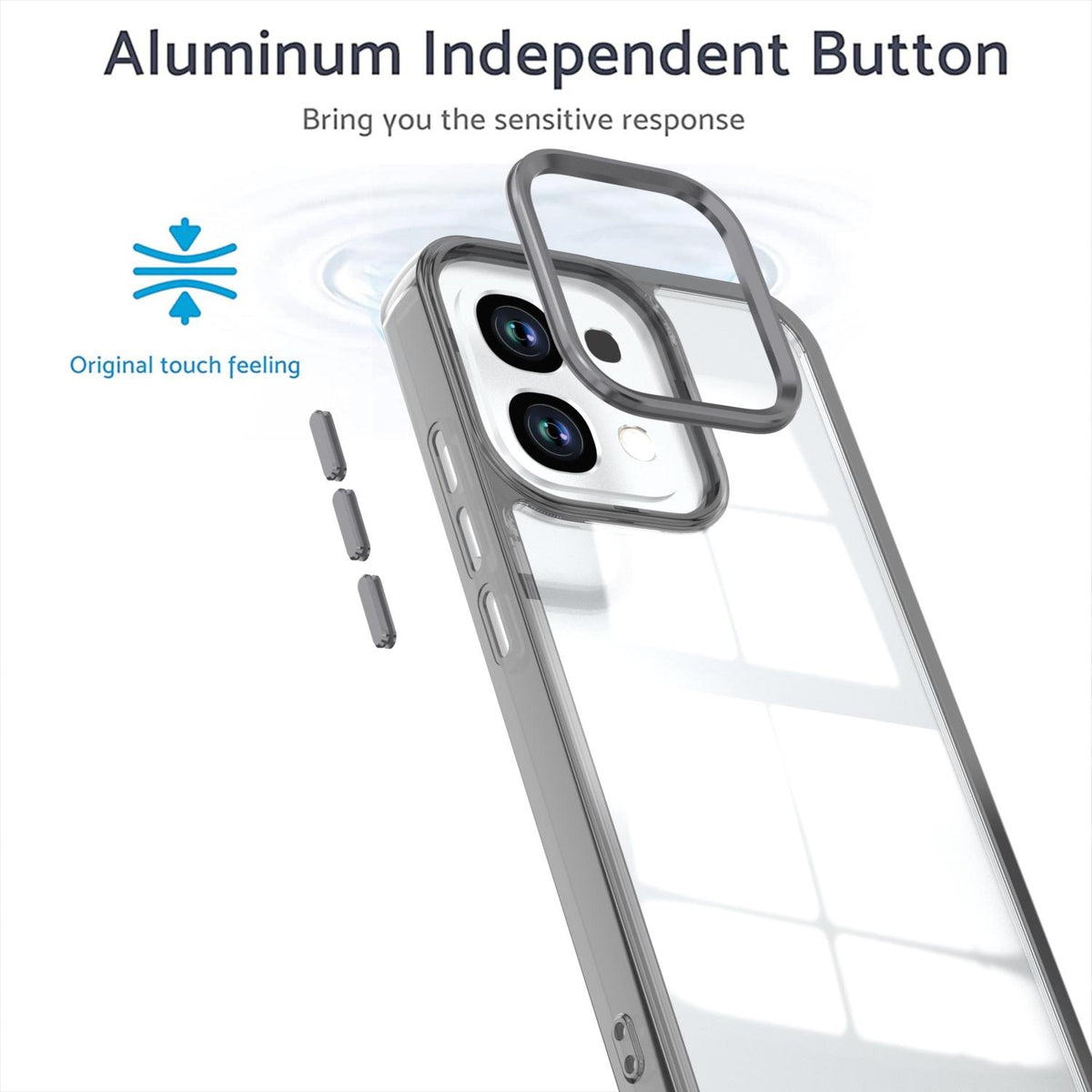 For OPPO A6 Pro 5G Shine High Transparency Acrylic Phone Case - Black - EDA006326702E