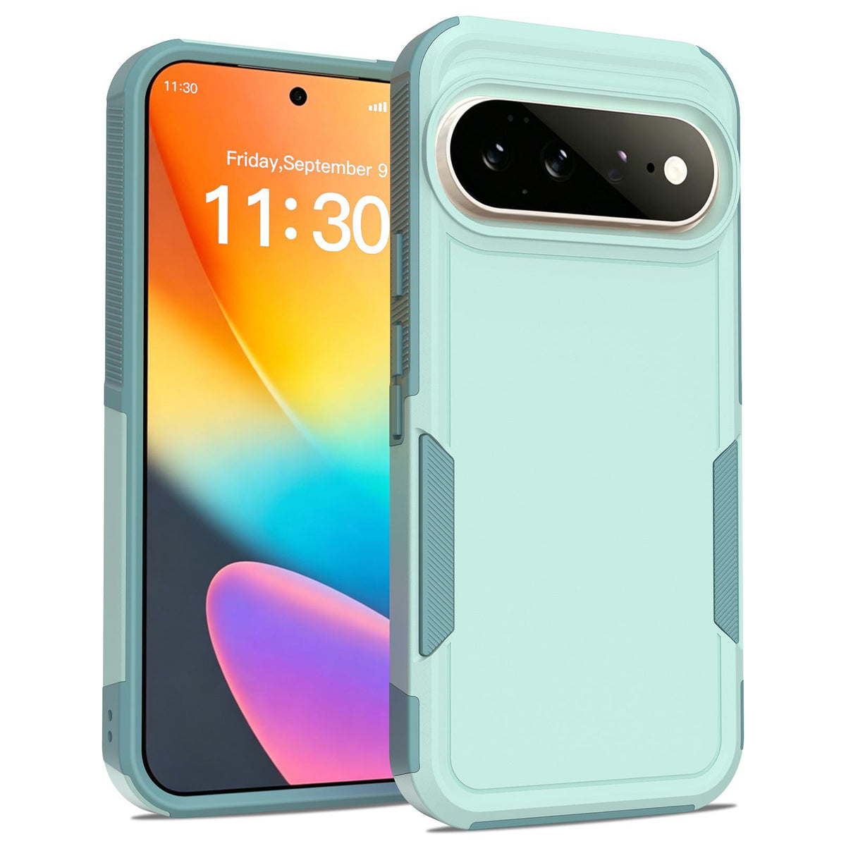 For Google Pixel 11 Pro XL 2 in 1 PC + TPU Phone Case - Light Green - EDA006331912A