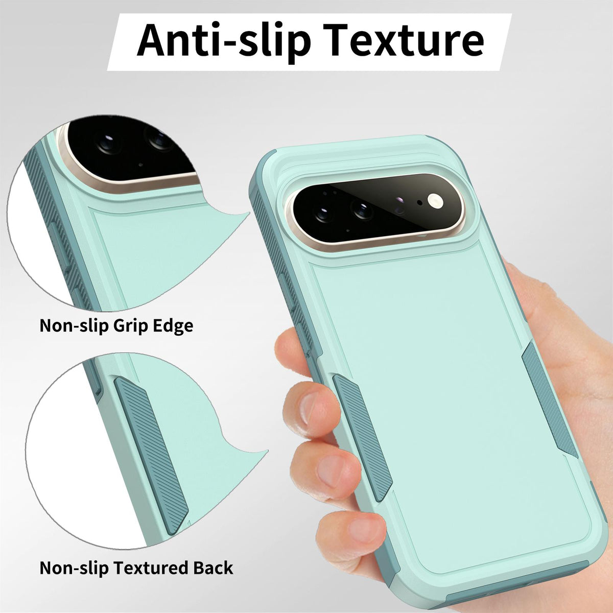 For Google Pixel 11 Pro XL 2 in 1 PC + TPU Phone Case - Light Green - EDA006331912A