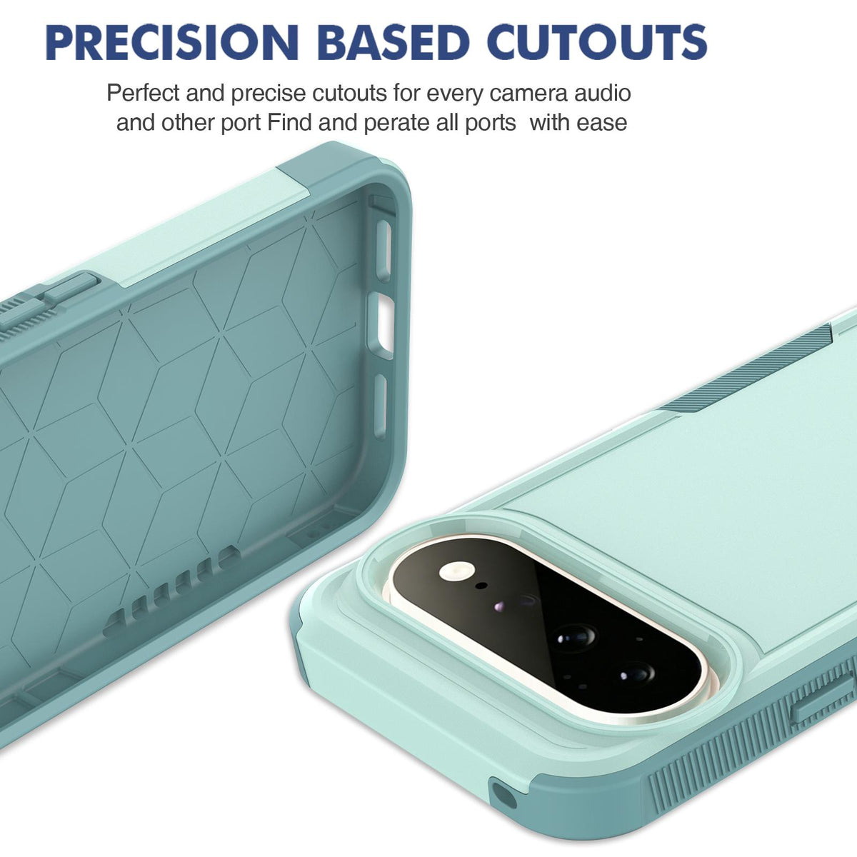 For Google Pixel 11 Pro XL 2 in 1 PC + TPU Phone Case - Light Green - EDA006331912A