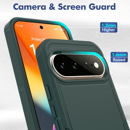 For Google Pixel 11 Pro XL 2 in 1 PC + TPU Phone Case - Dark Green - EDA006331912B