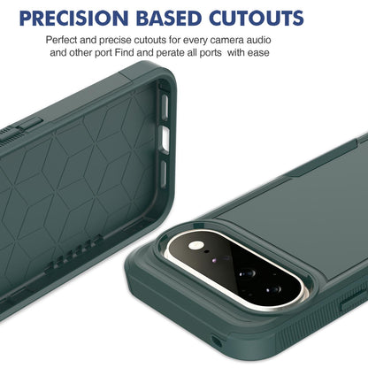 For Google Pixel 11 Pro XL 2 in 1 PC + TPU Phone Case - Dark Green - EDA006331912B