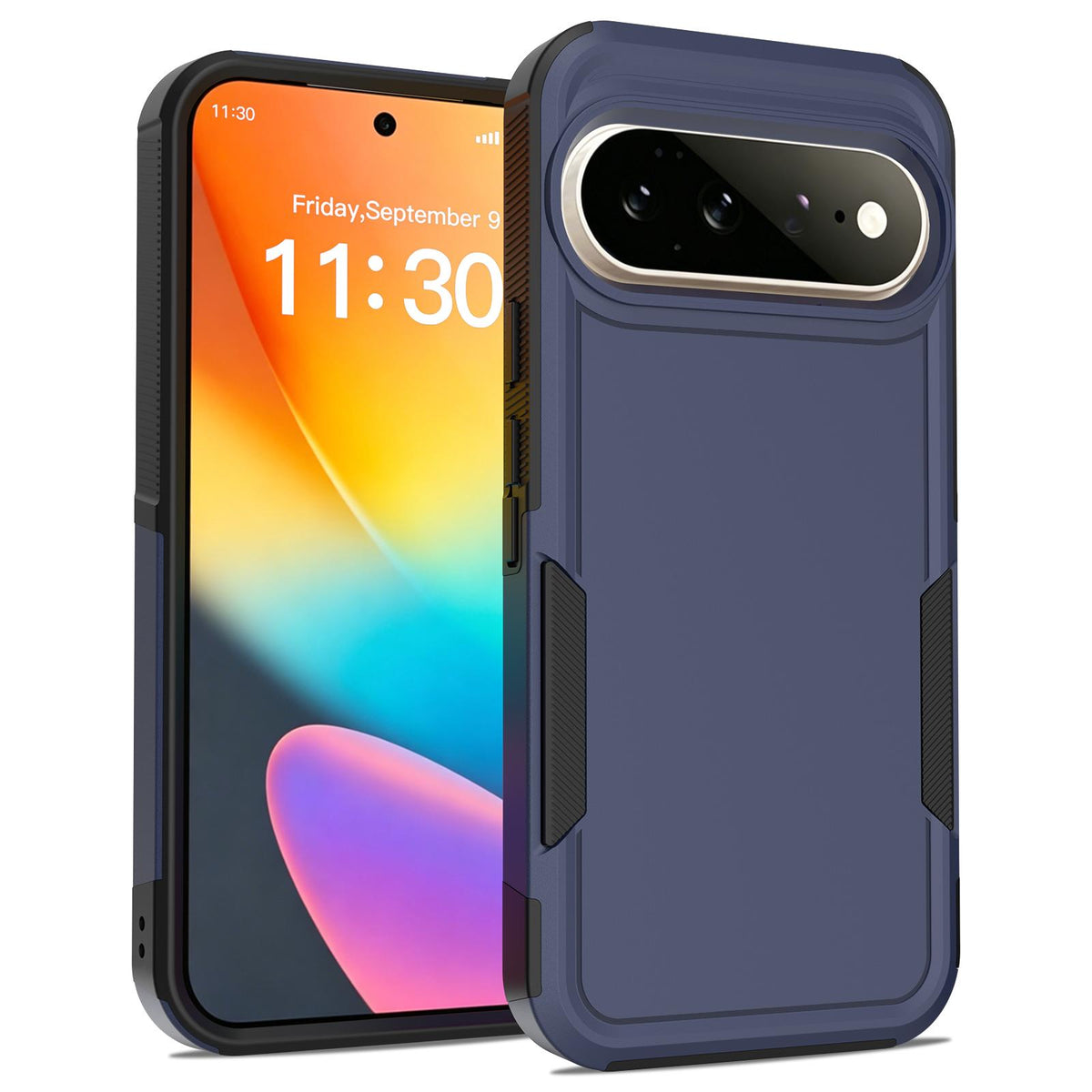 For Google Pixel 11 Pro XL 2 in 1 PC + TPU Phone Case - Dark Blue - EDA006331912C