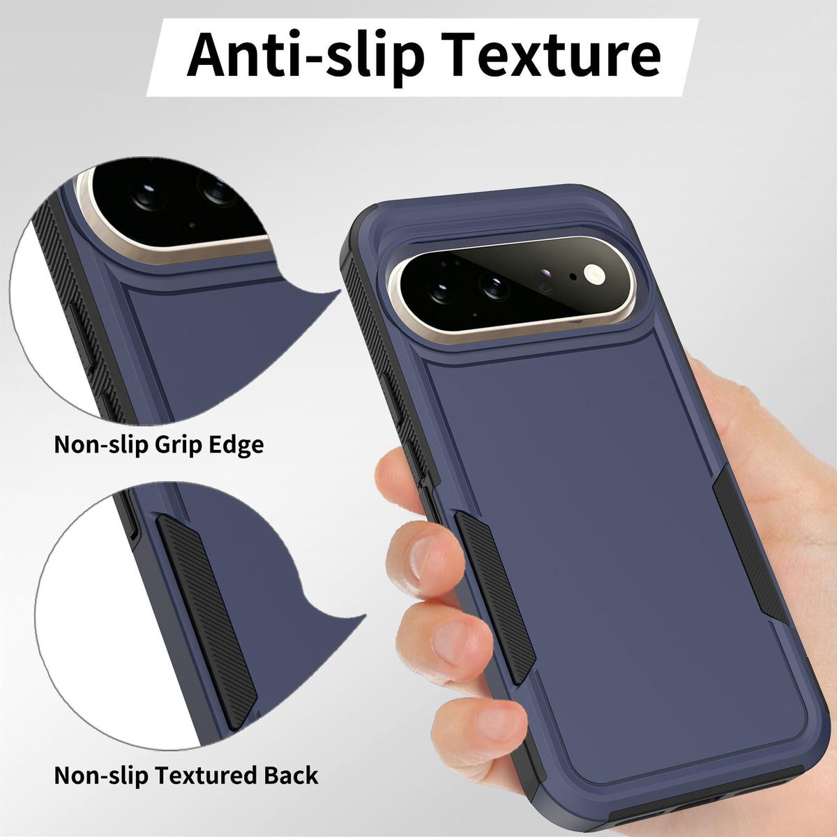 For Google Pixel 11 Pro XL 2 in 1 PC + TPU Phone Case - Dark Blue - EDA006331912C