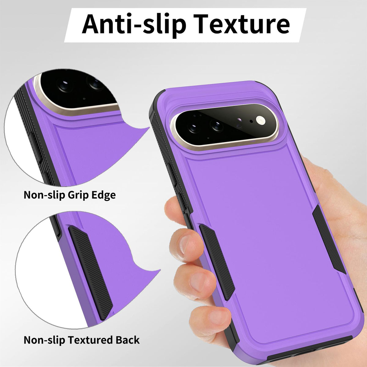 For Google Pixel 11 Pro XL 2 in 1 PC + TPU Phone Case - Purple - EDA006331912D