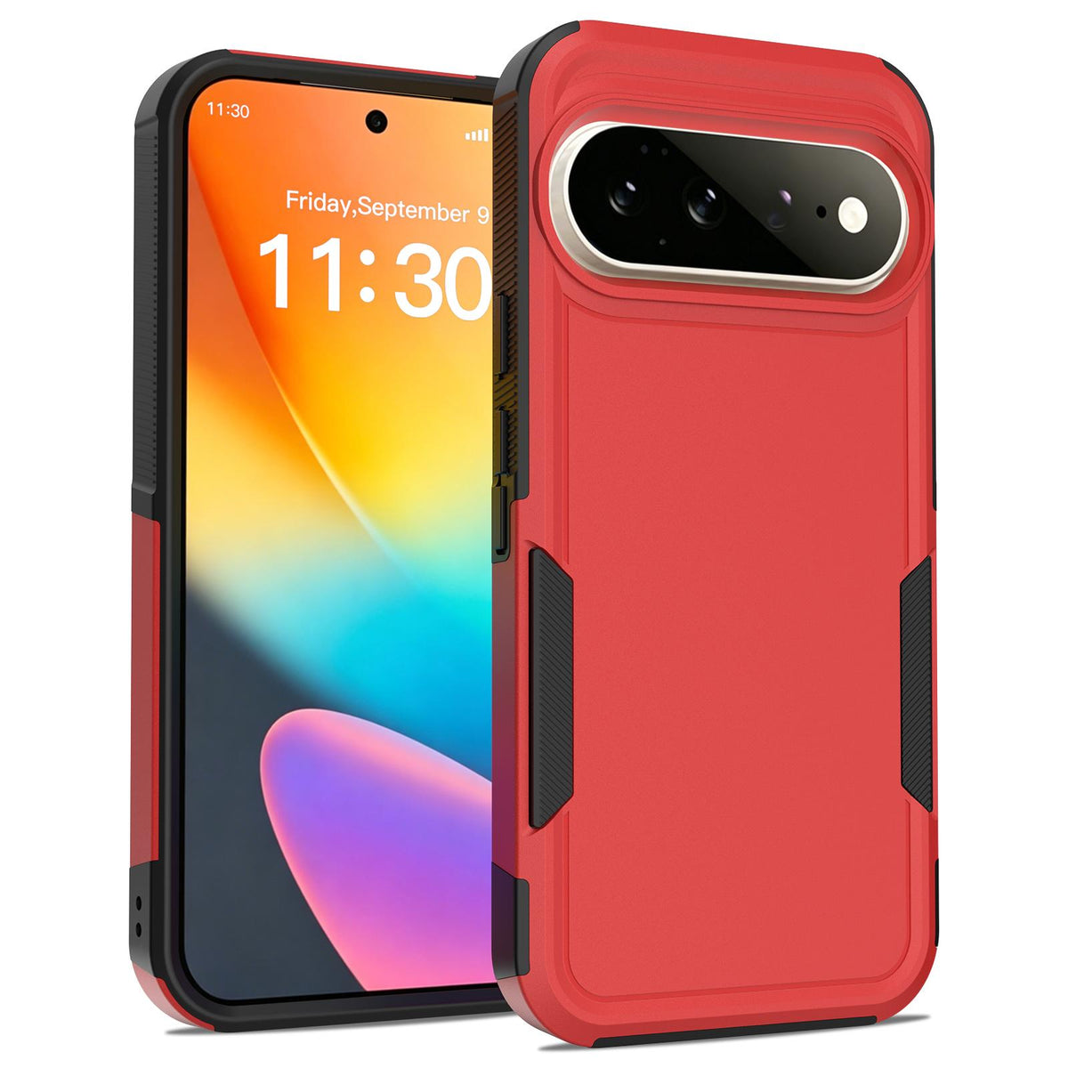 For Google Pixel 11 Pro XL 2 in 1 PC + TPU Phone Case - Red - EDA006331912E