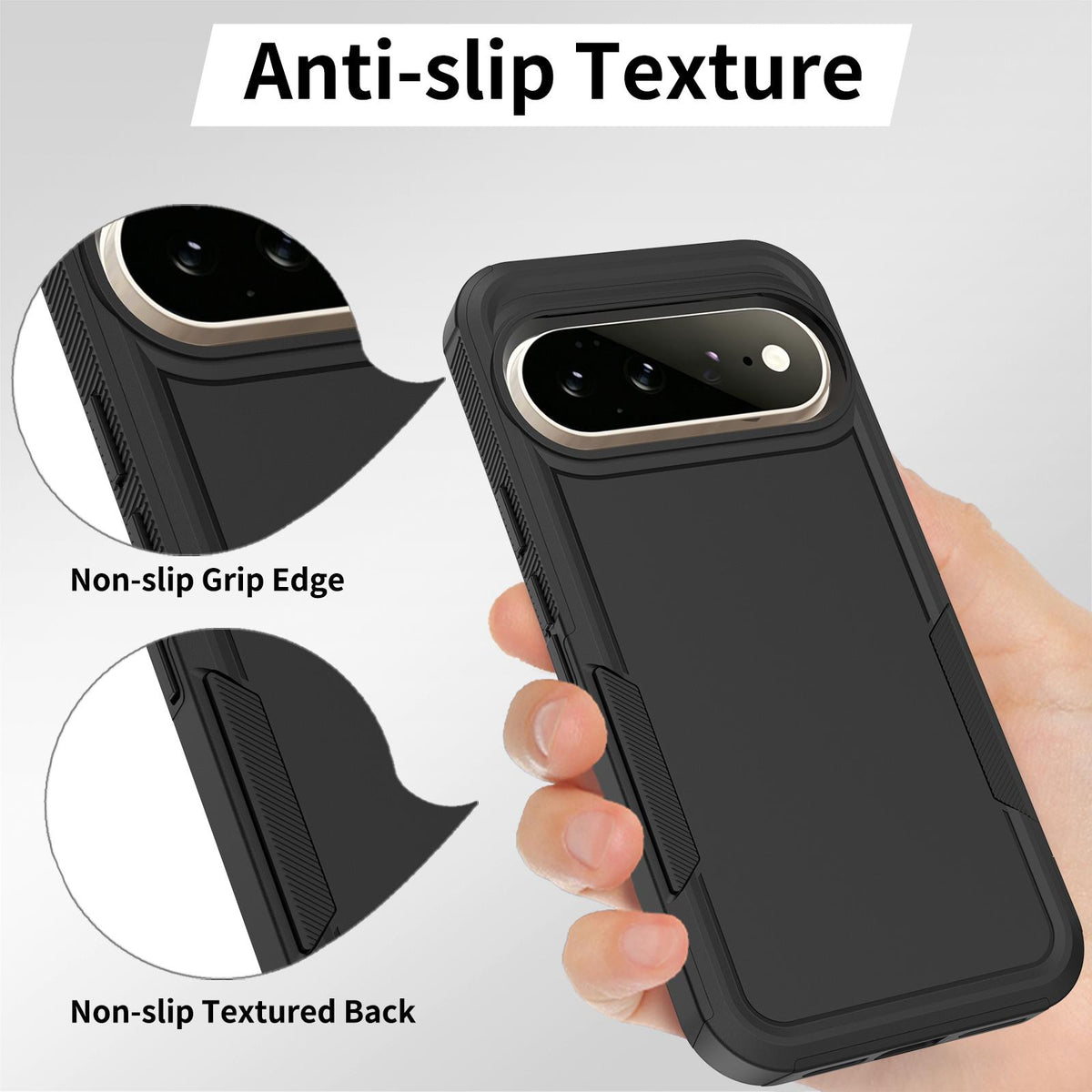 For Google Pixel 11 Pro XL 2 in 1 PC + TPU Phone Case - Black - EDA006331912F