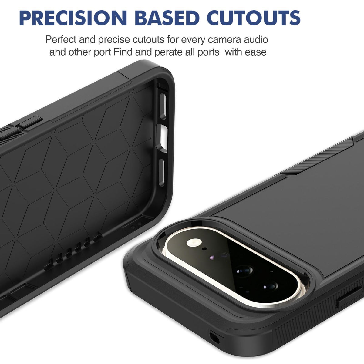 For Google Pixel 11 Pro XL 2 in 1 PC + TPU Phone Case - Black - EDA006331912F