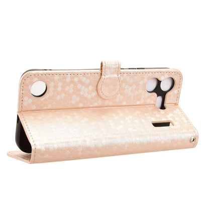 For Nothing Phone 4b 5G Honeycomb Dot Texture Leather Phone Case - Gold - EDA006341309B