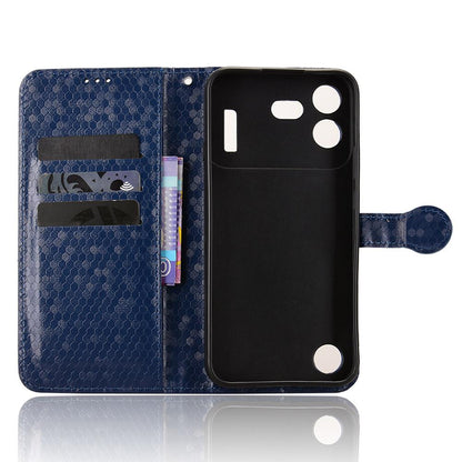For Nothing Phone 4b 5G Honeycomb Dot Texture Leather Phone Case - Blue - EDA006341309C