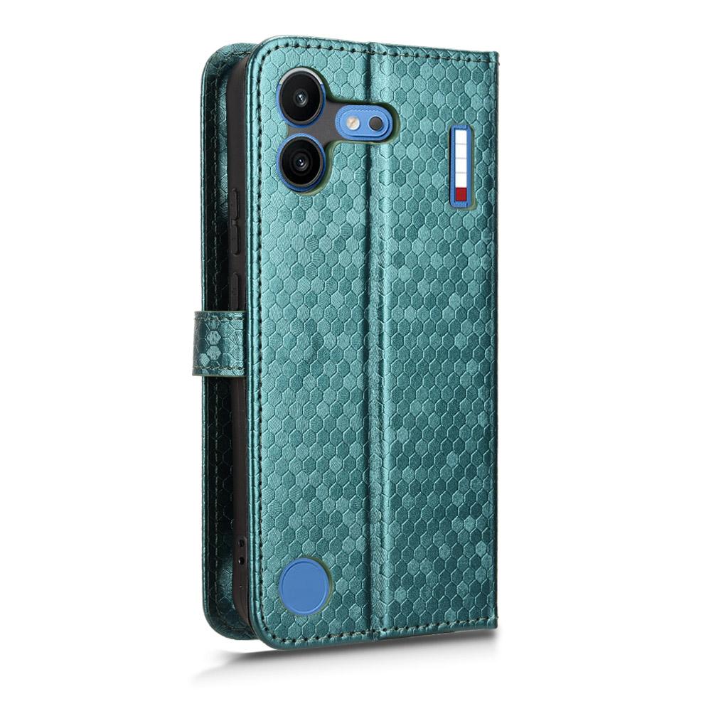 For Nothing Phone 4b 5G Honeycomb Dot Texture Leather Phone Case - Green - EDA006341309D