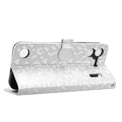 For Nothing Phone 4b 5G Honeycomb Dot Texture Leather Phone Case - Silver - EDA006341309E