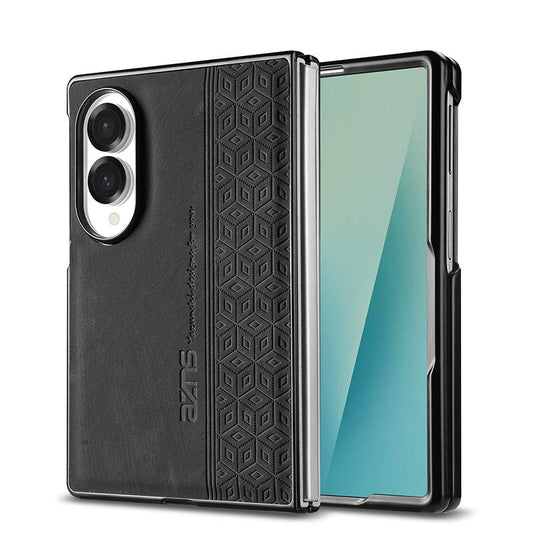 For Galaxy Z Fold8 5G AZNS 3D Embossed Skin Feel Phone Case(Black)