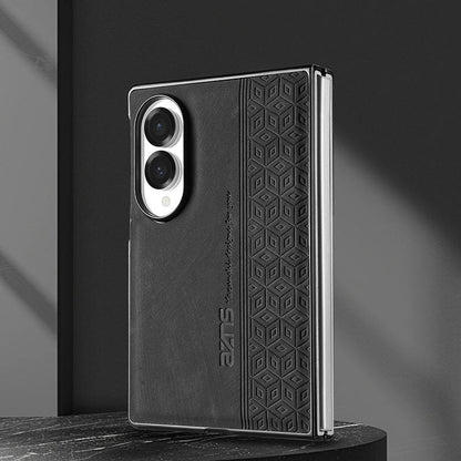 For Galaxy Z Fold8 5G AZNS 3D Embossed Skin Feel Phone Case(Black)