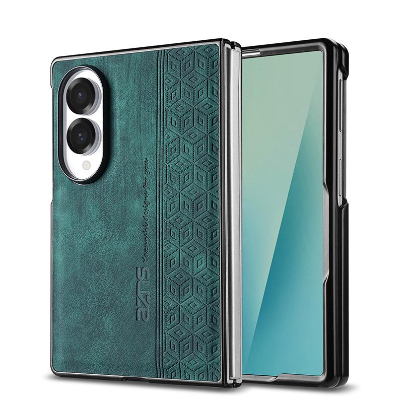 For Galaxy Z Fold8 5G AZNS 3D Embossed Skin Feel Phone Case(Green)