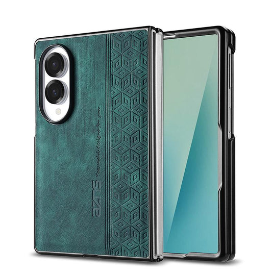 For Galaxy Z Fold8 5G AZNS 3D Embossed Skin Feel Phone Case(Green)