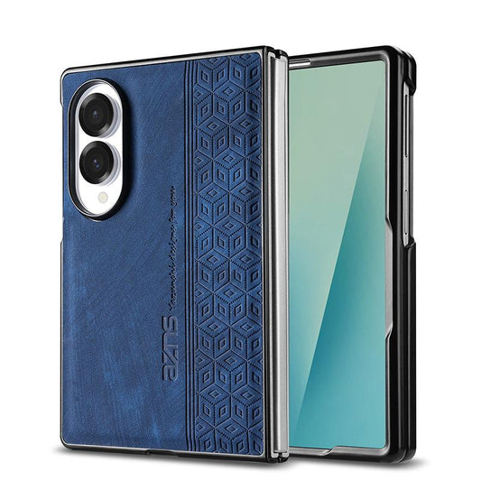 For Galaxy Z Fold8 5G AZNS 3D Embossed Skin Feel Phone Case(Blue)