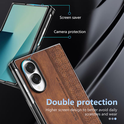 For Galaxy Z Fold8 5G AZNS 3D Embossed Skin Feel Phone Case(Blue)