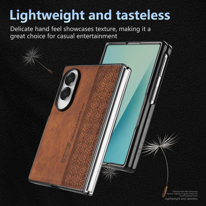 For Galaxy Z Fold8 5G AZNS 3D Embossed Skin Feel Phone Case(Blue)