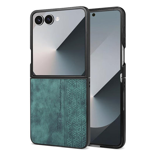 For Galaxy Z Flip8 5G AZNS 3D Embossed Skin Feel Phone Case(Green)