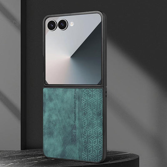 For Galaxy Z Flip8 5G AZNS 3D Embossed Skin Feel Phone Case(Green)