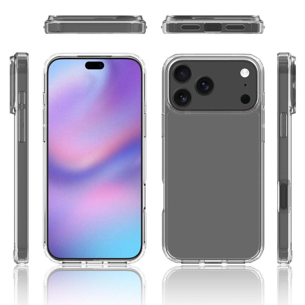 For iPhone 18 Pro Max Scratchproof Acrylic TPU Phone Case - Transparent - EDA006356810A