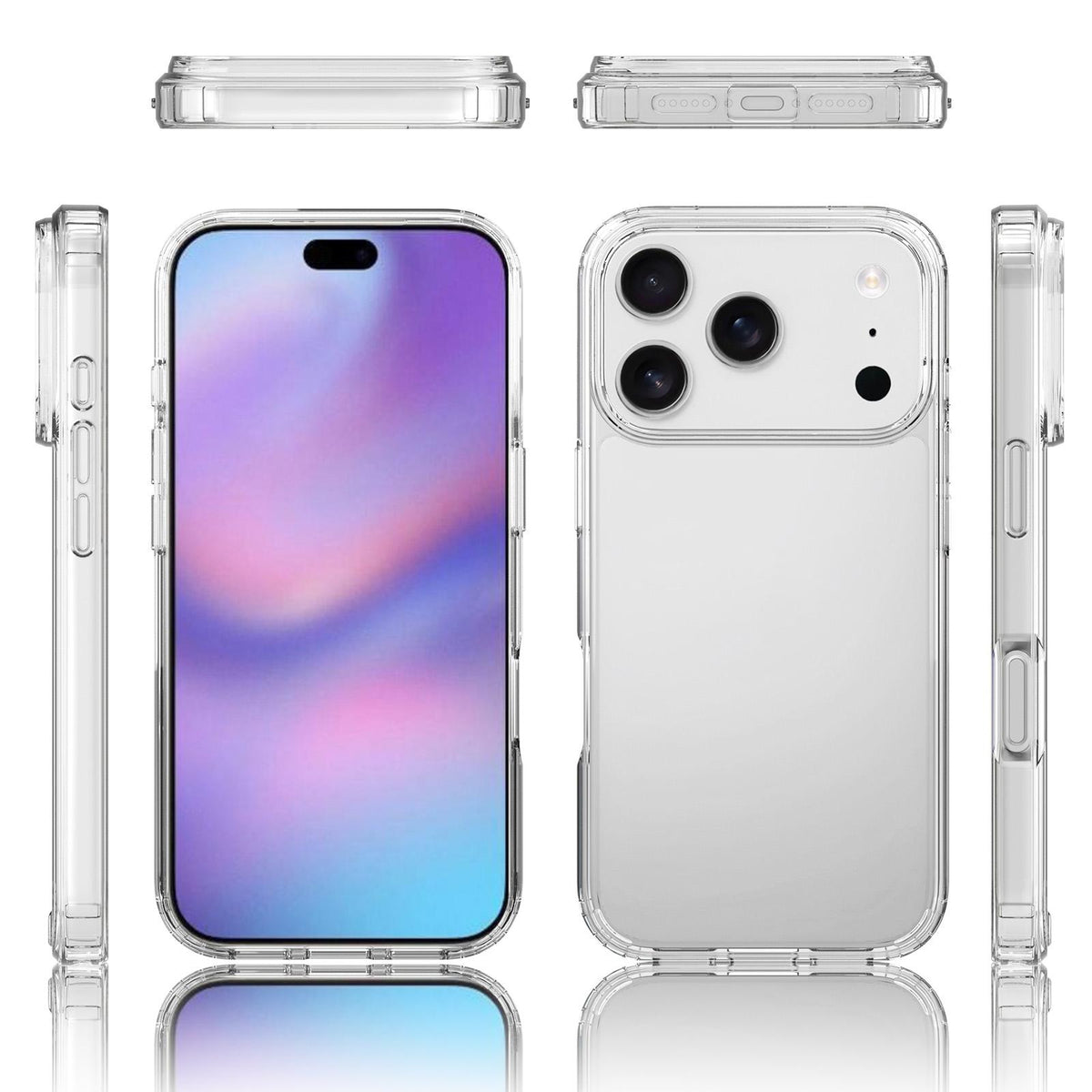 For iPhone 18 Pro Scratchproof Acrylic TPU Phone Case - Transparent - EDA006356811A