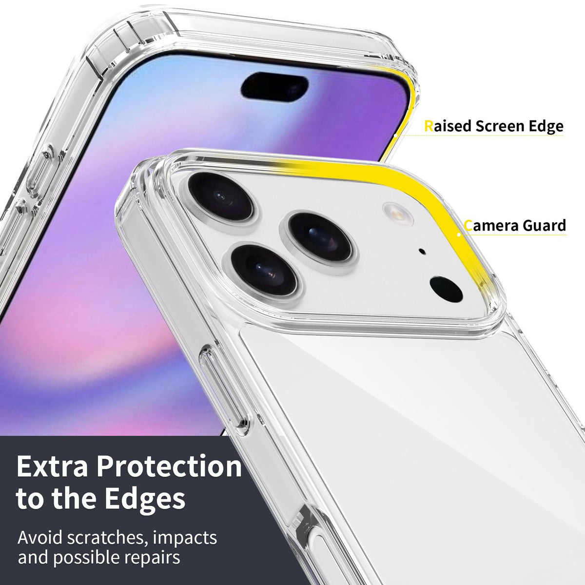 For iPhone 18 Pro Scratchproof Acrylic TPU Phone Case - Transparent - EDA006356811A