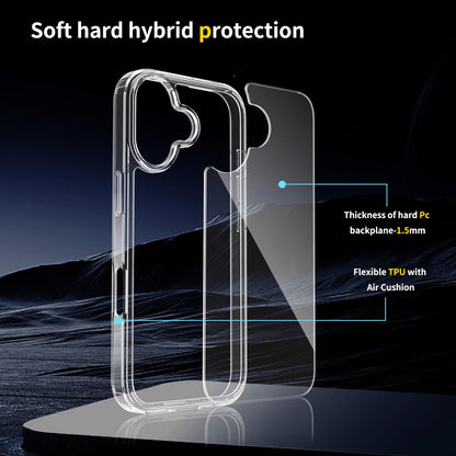 For iPhone 18 Scratchproof Acrylic TPU Phone Case - Transparent - EDA006356812A