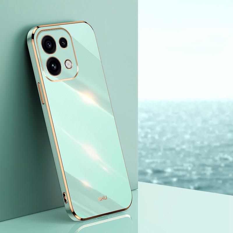 For OPPO Reno16 Pro 5G Global XINLI Straight Edge 6D Electroplate TPU Phone Case - Mint Green - EDA006363426A