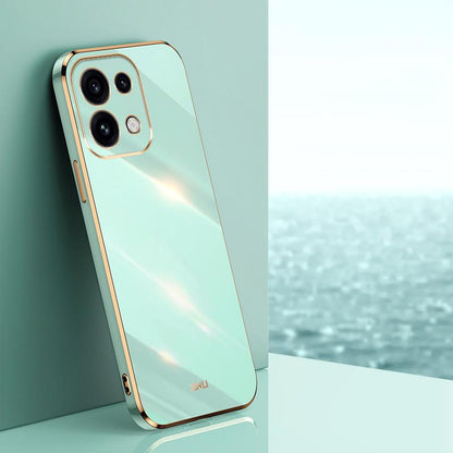 For OPPO Reno16 Pro 5G Global XINLI Straight Edge 6D Electroplate TPU Phone Case - Mint Green - EDA006363426A