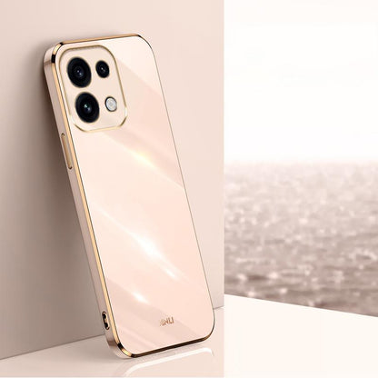 For OPPO Reno16 Pro 5G Global XINLI Straight Edge 6D Electroplate TPU Phone Case - Pink - EDA006363426B