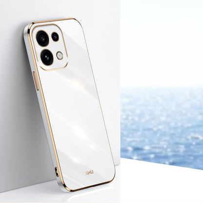 For OPPO Reno16 Pro 5G Global XINLI Straight Edge 6D Electroplate TPU Phone Case - White - EDA006363426C