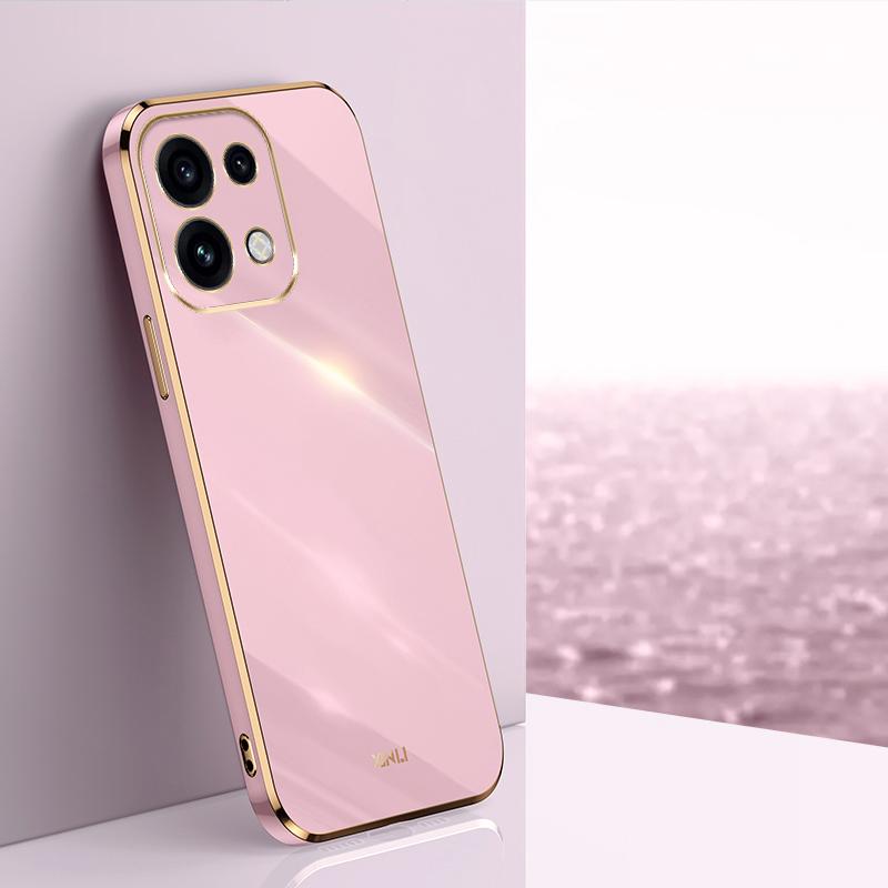 For OPPO Reno16 Pro 5G Global XINLI Straight Edge 6D Electroplate TPU Phone Case - Cherry Purple - EDA006363426F