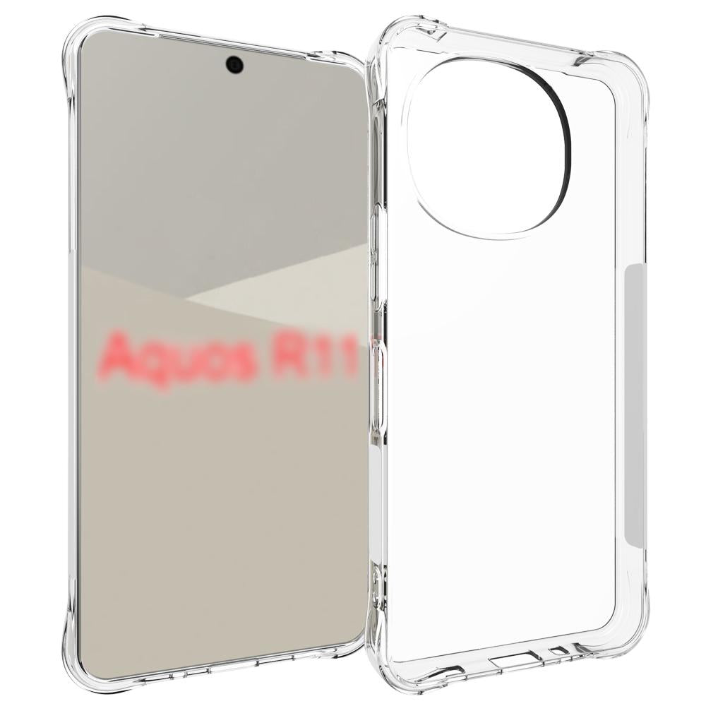 For Sharp Aquos R11 Shockproof Non-slip Thickening TPU Phone Case - Transparent - EDA006387409A