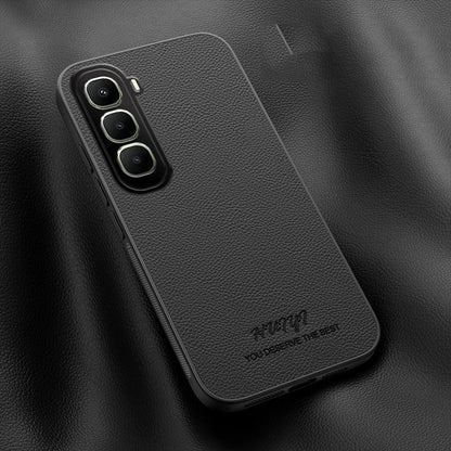 For Infinix Hot 60 5G HUIYI Leather Magnetic Phone Case - Black - EDA006394717B
